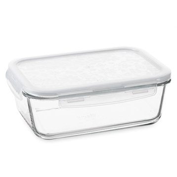 Boîtes de conservation : Plat en verre rectangulaire 2,9 L avec couvercle à poignée